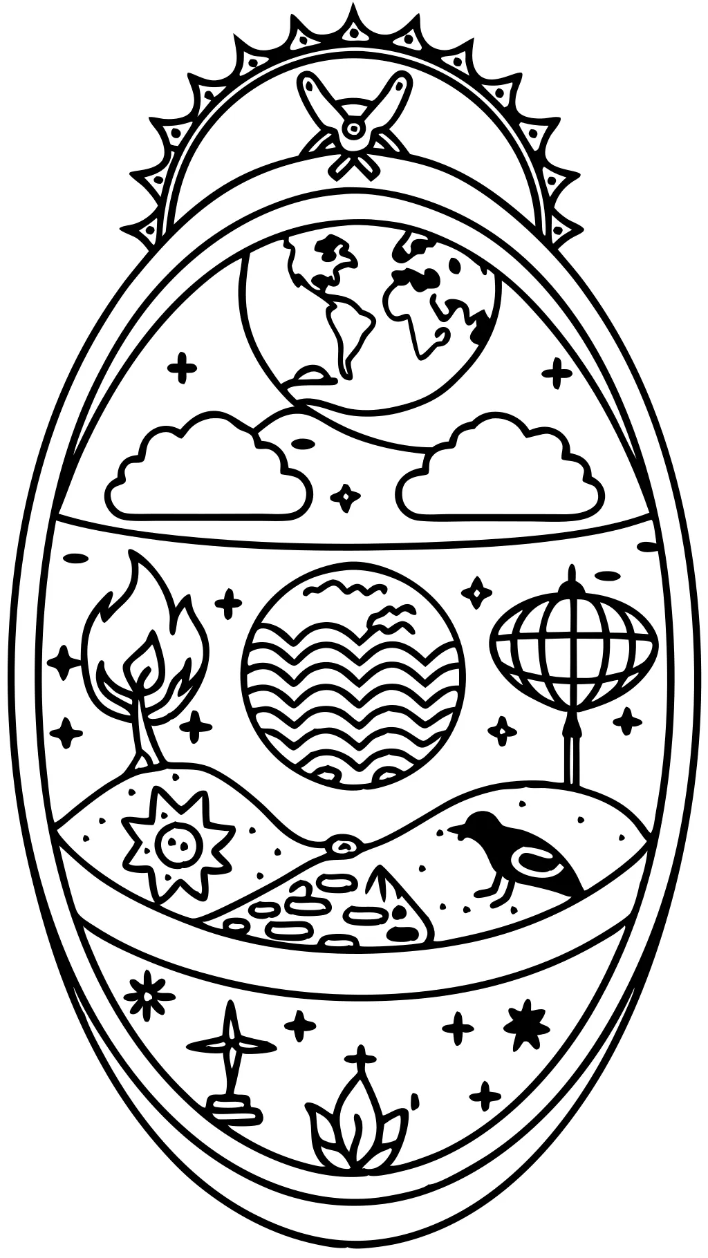 story of creation coloring pages